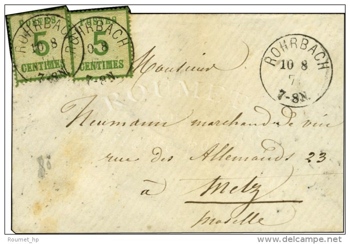 Càd ROHRBACH / Als. N° 4 (2) Sur Lettre Pour Metz. 1871. - TB / SUP. - Brieven En Documenten