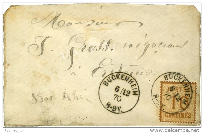 Càd BUCKENHEIM / Als. N° 5 Sur Lettre Pour Erstein. 1870. - TB / SUP. - Cartas & Documentos
