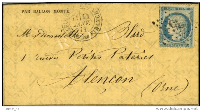 Etoile 35 / N° 37 Càd PARIS / MINISTERE DES FINANCES 11 JANV. 71 Sur Gazette N° 25 Pour... - Oorlog 1870