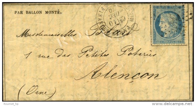 Etoile 35 / N° 37 Càd PARIS / MINISTERE DES FINANCES 10 DEC. 70 Sur Gazette N° 15 Pour... - Oorlog 1870