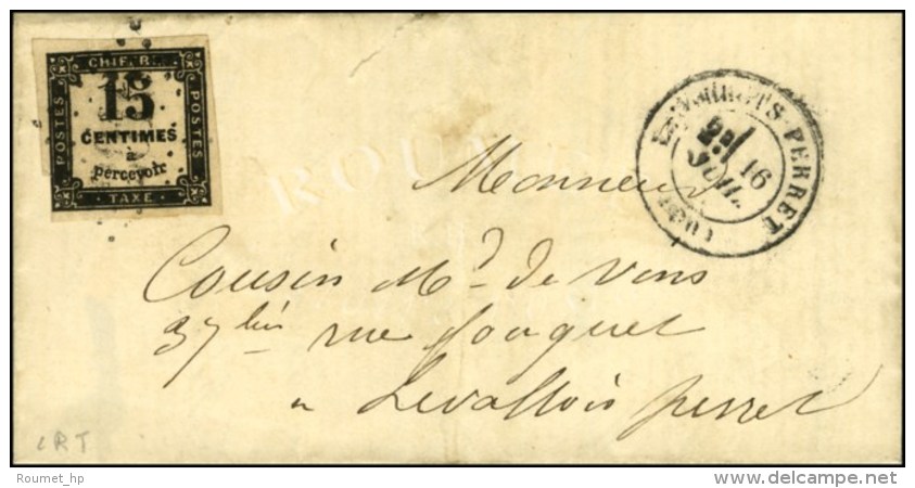 GC 2016 / Taxe N° 3 Càd T 17 LEVALLOIS-PERRET (60) Sur Lettre Avec Texte Locale. 1870. - TB. - R. - 1859-1959 Brieven & Documenten