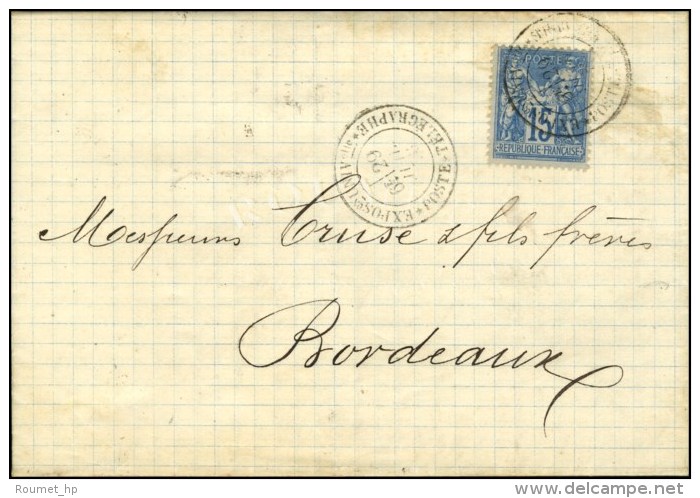 Càd EXPOSon UNIVelle / POSTE TELEGRAPHIQUE / N° 90. 1878. - TB. - R. - 1876-1878 Sage (Type I)