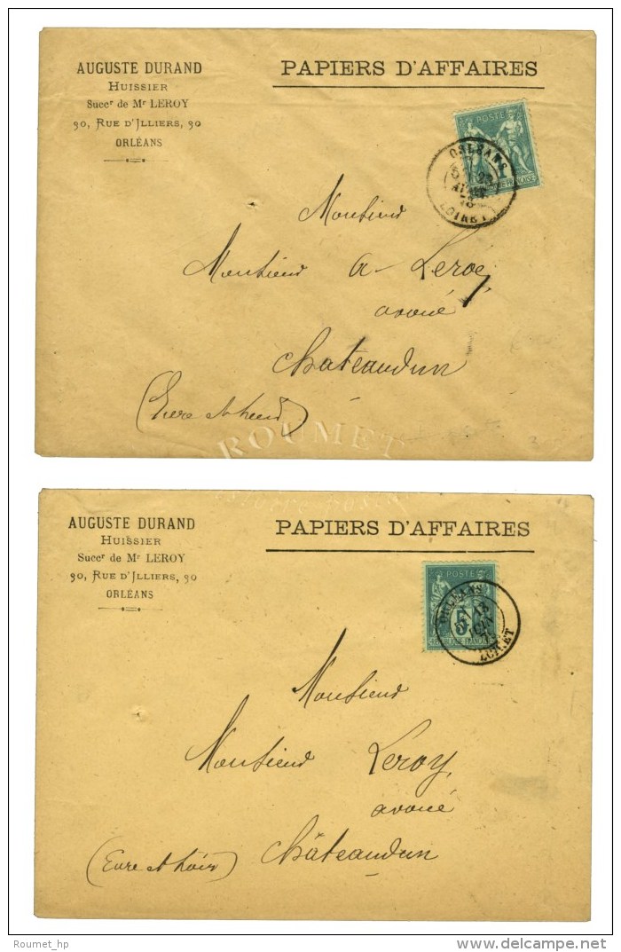 Càd ORLEANS / LOIRET / N° 61 Seul Sur Papiers D'affaires Non Taxé Pour Châteaudun. Nous... - 1876-1878 Sage (Type I)