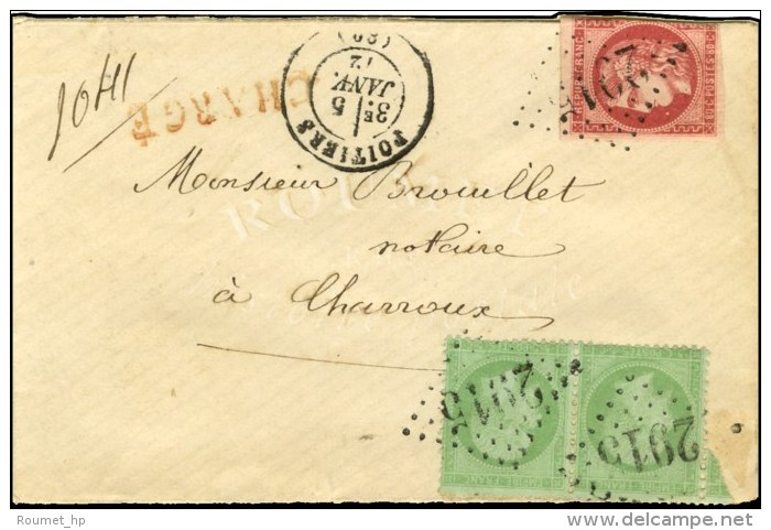GC 2915 / N° 35 Paire + 49 (def) Càd T 17 POITIERS (80) Sur Lettre Chargée. 1872. - TB. - 1870 Uitgave Van Bordeaux