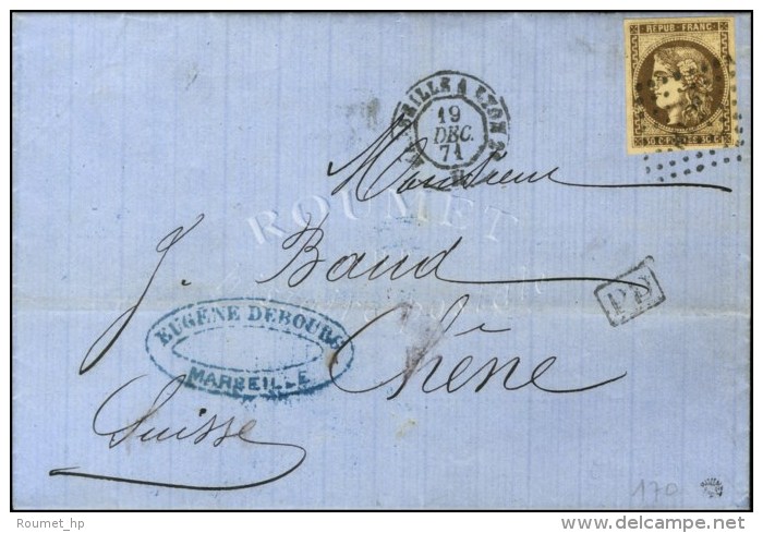 Losange ML 2° / N° 47 Brun Foncé Avec Variété 'R' Relié Au Cadre Càd... - 1870 Uitgave Van Bordeaux