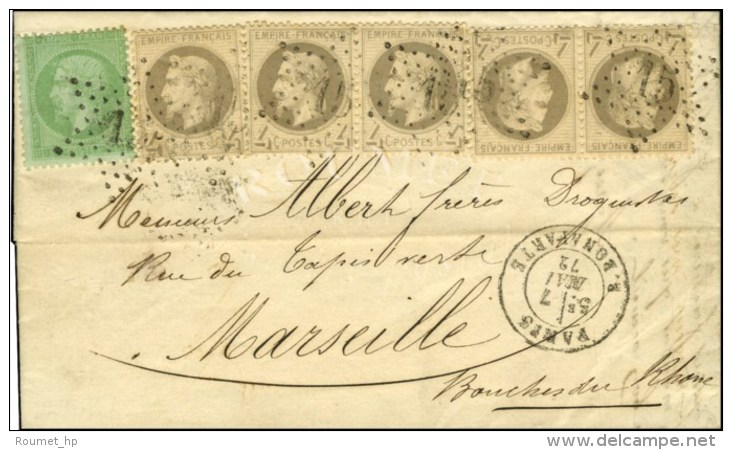 Etoile 15 / N° 27 (5) + 35 Càd PARIS / R. BONAPARTE. 1872. - TB / SUP. - R. - 1863-1870 Napoleon III With Laurels