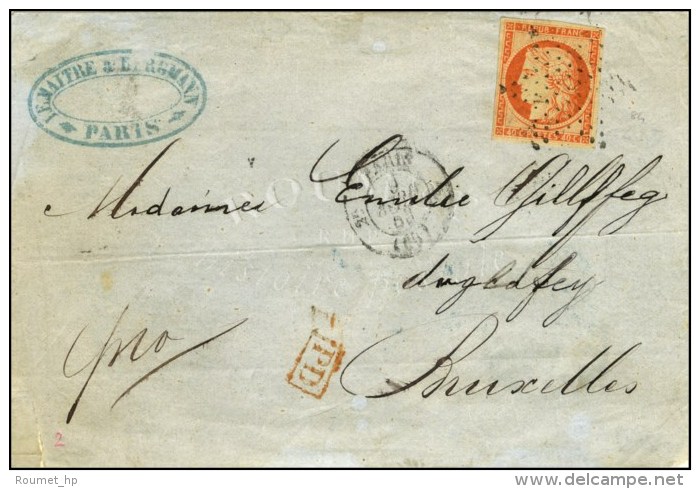 Etoile / N° 5 Càd PARIS (60) Sur Lettre Pour Bruxelles. 1853. - TB. - R. - 1849-1850 Cérès