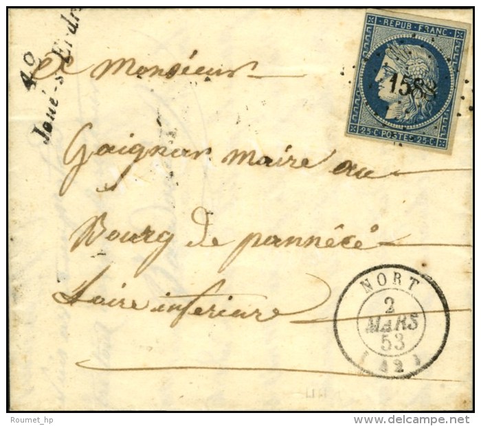 PC 1588 / N° 4 Càd T 15 NORT (42), Cursive 42 / Joué-s-Erdre. 1853. - SUP. - R. - 1849-1850 Cérès