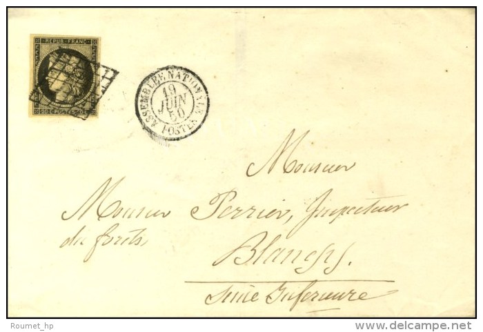 Grille / N° 3 Càd ASSEMBLEE NATIONALE / POSTES. 1850. - SUP. - R. - 1849-1850 Cérès