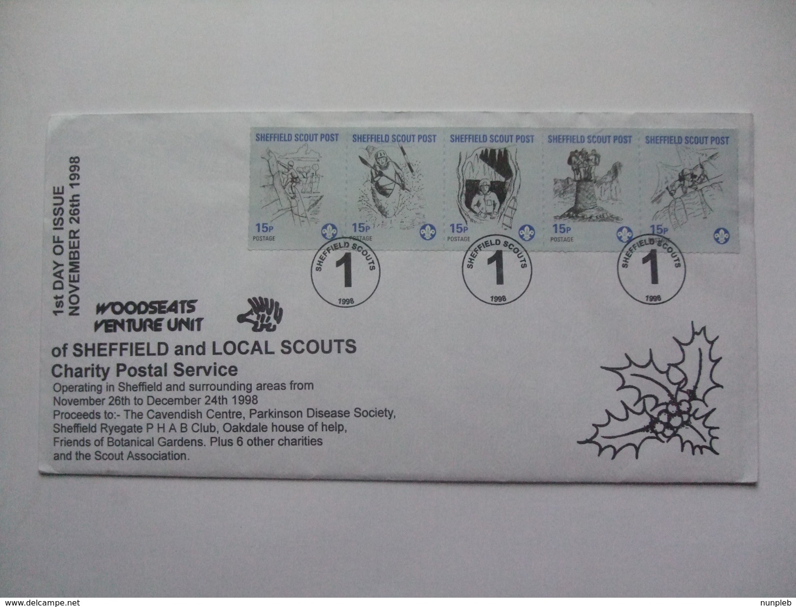 GB 1998 Sheffield Scout Post  Cover - Cinderellas