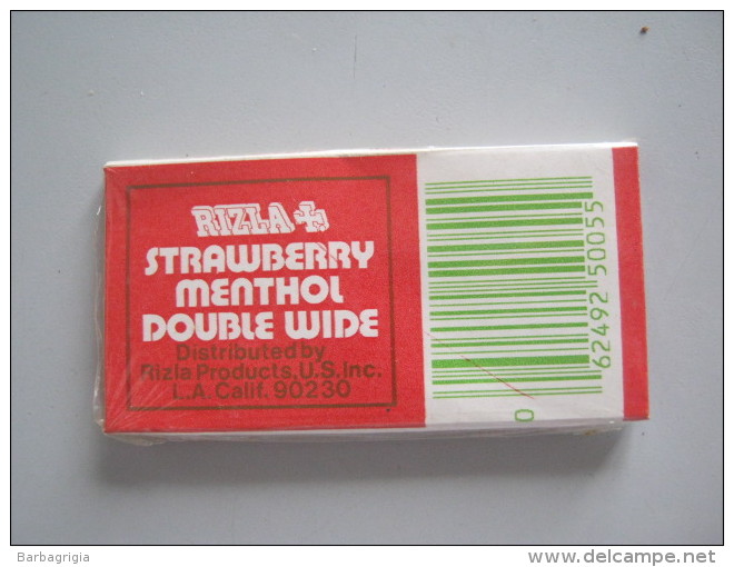 CARTINA PER SIGARETTE RIZLA STRAWBERRY MENTHOL DOUBLE WIDE - Autres & Non Classés