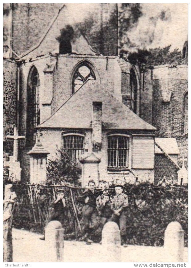 KERK VAN LEISELE ( Leysele ) In Brand 1908 ( Geanimeerd ) - église De Leysele Incendiée 1908 - Alveringem