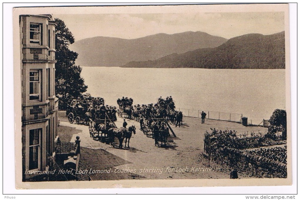 UK2597   LOCH LOMOND : Inversnaid Hotel - Coaches Starting For Loch Katrine - Dunbartonshire