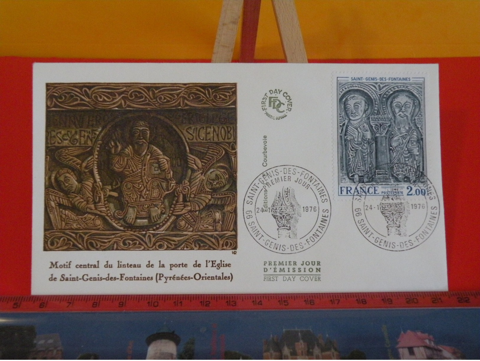 FDC > 1970-1979 > Église - 66 Saint Génis Des Fontaines - 24.1.1976 - 1er Jour. Coté 5 &euro; - 1970-1979