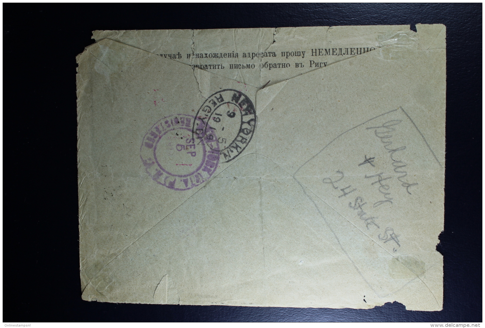 LETTLAND Latvia 1919 Registered Cover LEEPAUA To New York,  Mi 26+27  Fragile - Lettland