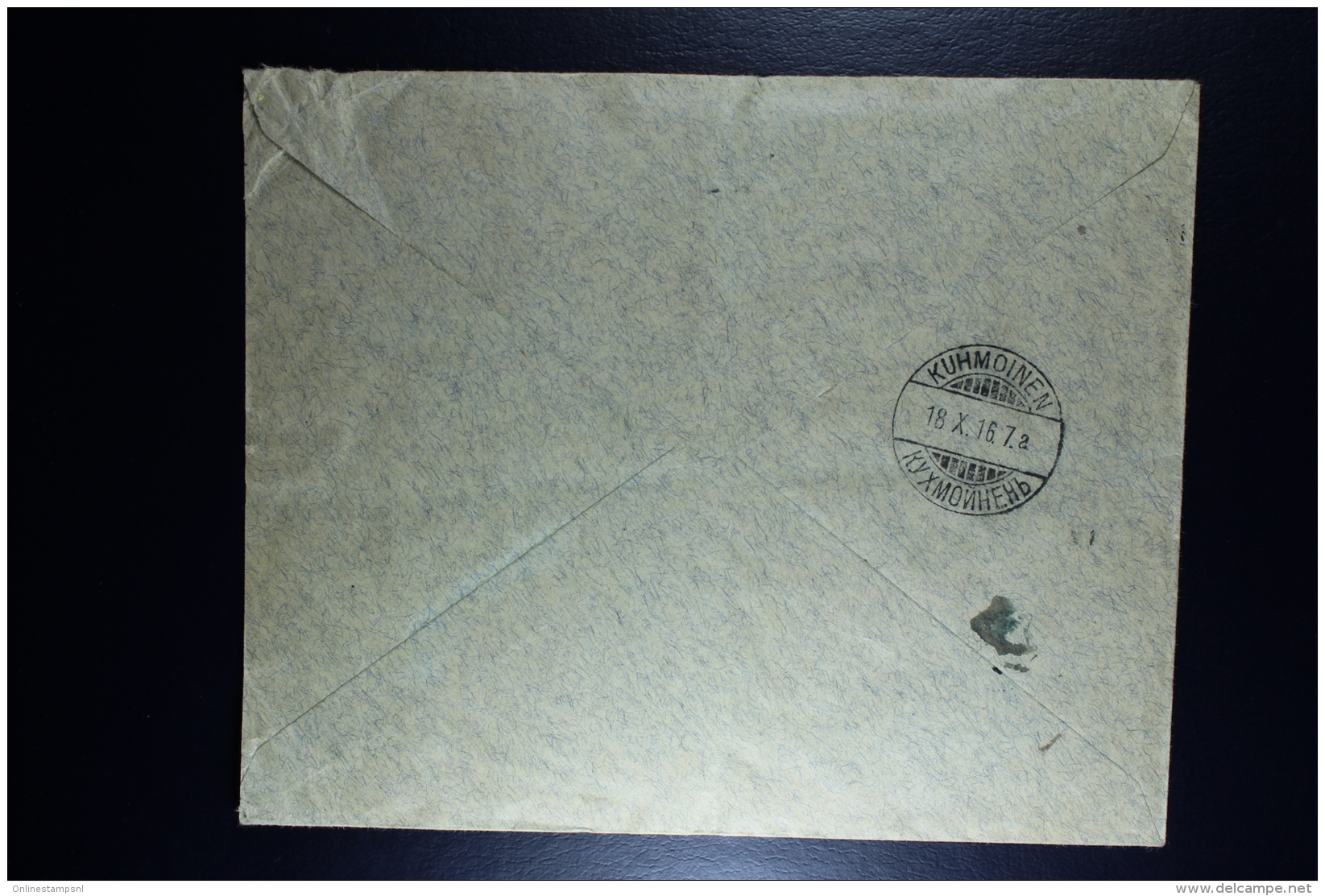 Finland:  Cover 1916 Helsinki To Kuhmoinen Censored In Tammerfors Tampere 14-10-1916 Oval Violet Cancel - Lettres & Documents