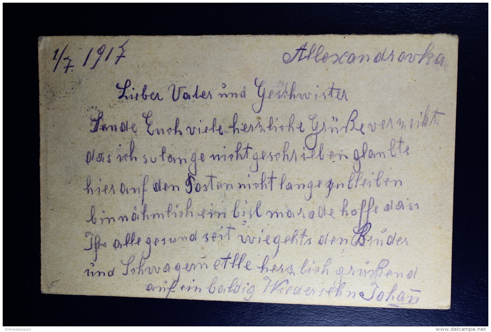 Russia Prisoner Of War Card  1917 Censor Military  Moskau + Vienna - Briefe U. Dokumente