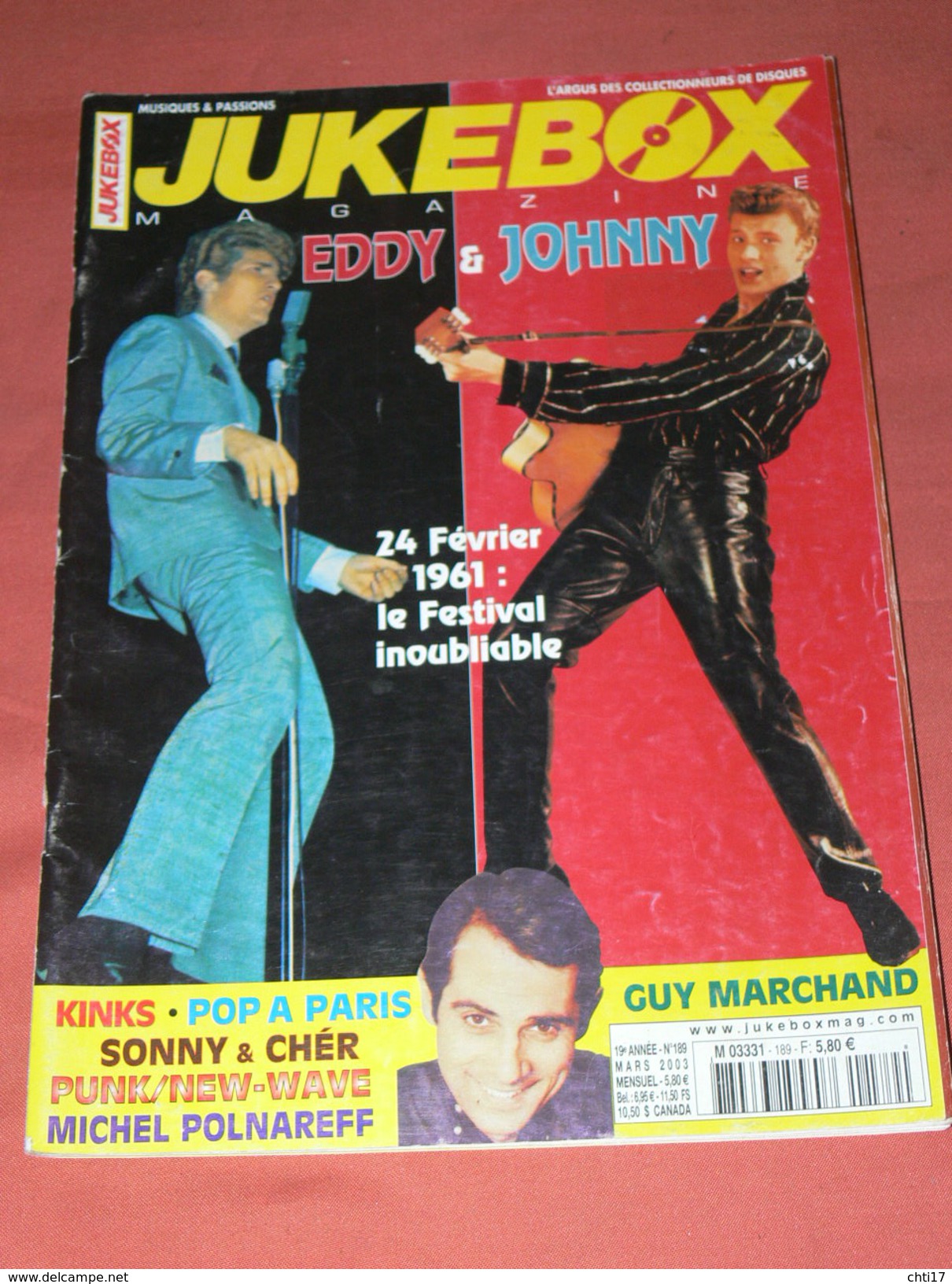 JUKEBOX MAGAZINE / COTE  DISQUES VINYLES 1960 / SPECIAL JOHNNY HALLYDAY EDDY MITCHELL 1961 / COTE CARTES POSTALES RARETE - Musique