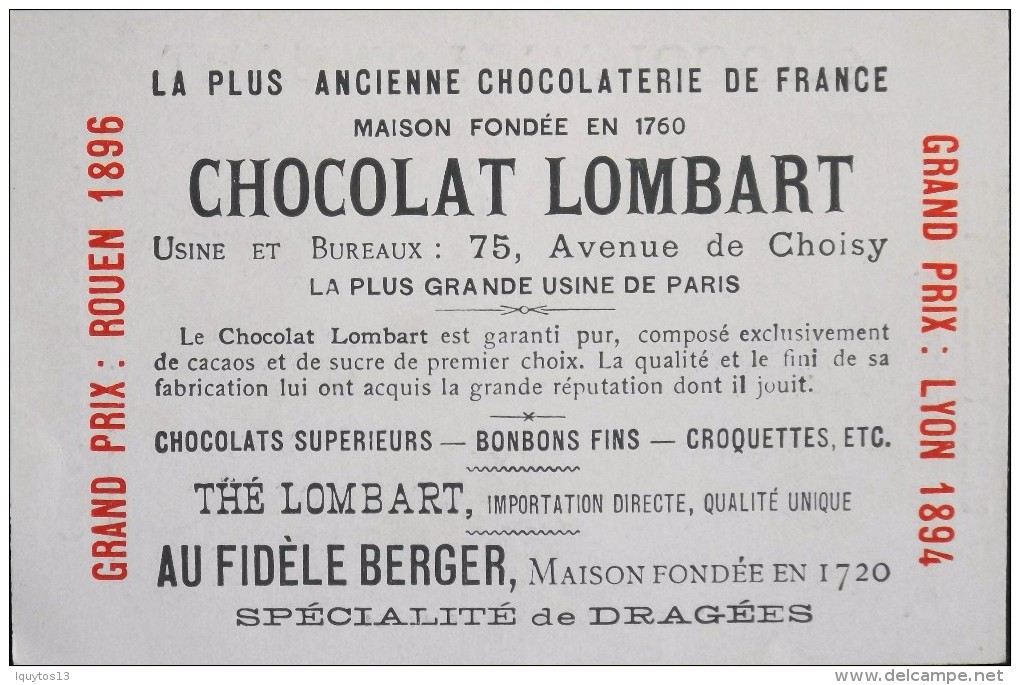 TRES BELLE CHROMO. CHOCOLAT LOMBART - LE TREPORT - La Plage - L'Heure Du Bain - En Parfait Etat - Lombart