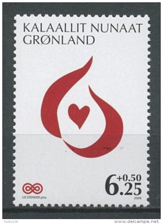 GROENLAND 2009  N° 509 ** Neuf MNH Superbe Cote 2,70 € Coeur Au Profit De La Lutte Contre Le Cancer - Nuevos