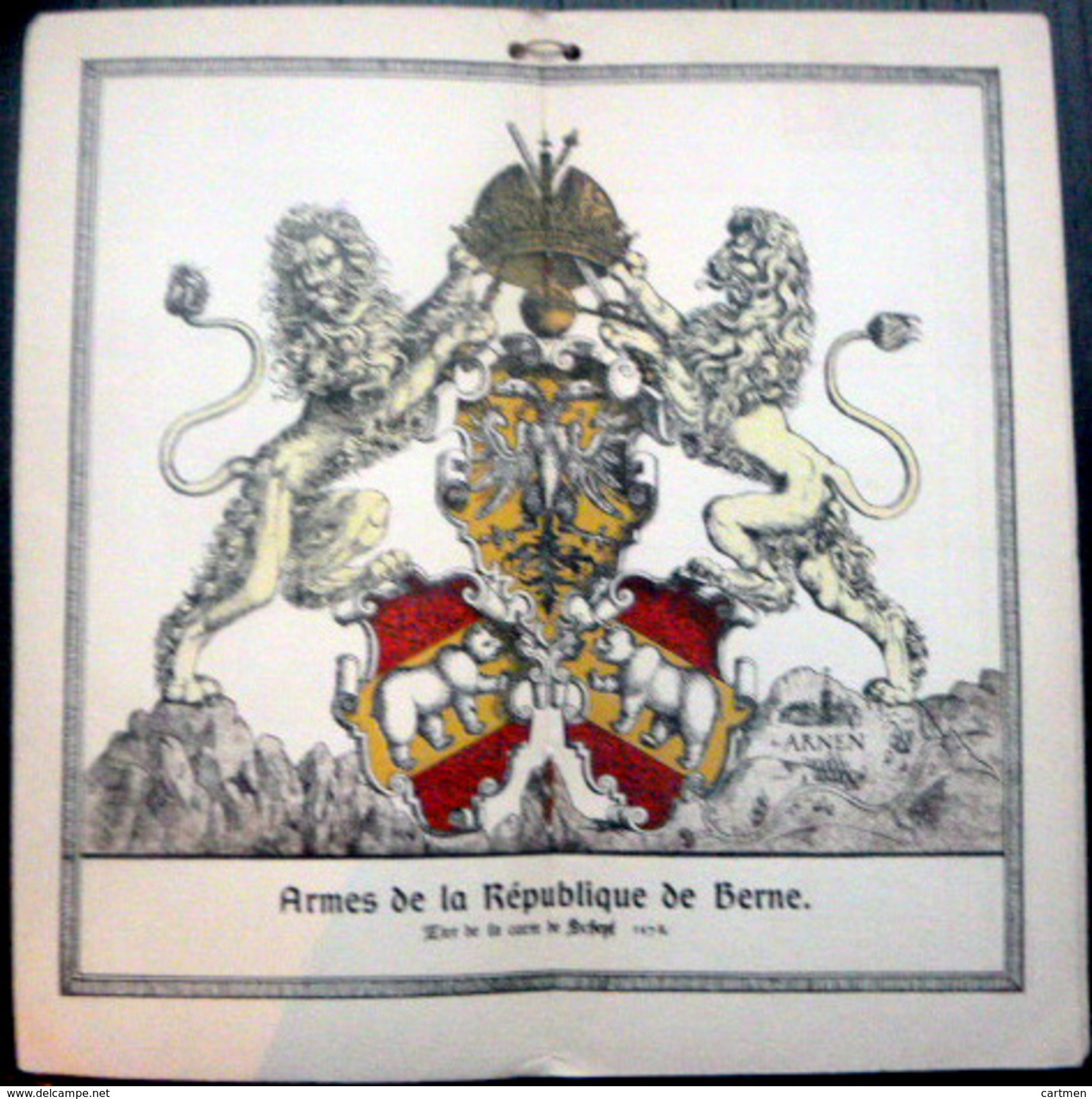 SUISSE SWISS  CALENDRIER HERALDIQUE VAUDOIS  POUR 1911 DOUZE  BLASONS DE CORNAZ  COLORES  6 SCANS - 1901-1940