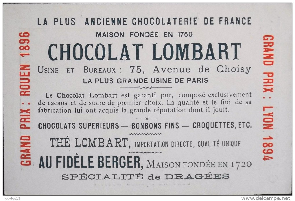 TRES BELLE CHROMO. CHOCOLAT LOMBART - LE MONT-DORE - Rue Ramond - En Parfait Etat - Lombart