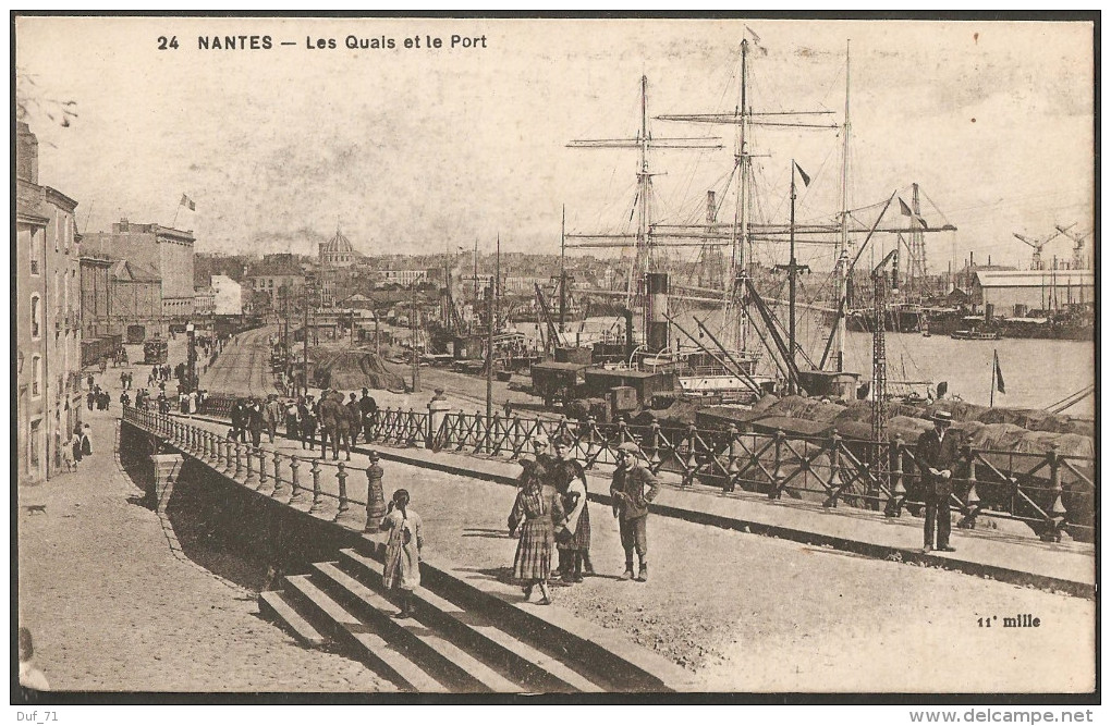 Lot 2 CPA NANTES : -Les Quais Et Le Port N°24, 11°mille  -Panorama Vers Le Nord-est Pris Du Transbordeur - Nantes