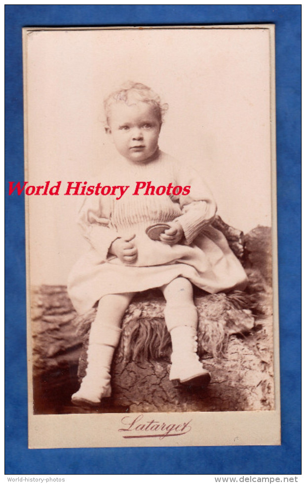 Photo Ancienne CDV Vers 1890 - HAZEBROUCK - Portrait Enfant André DUFOUR De STENVOORDE - Photographie Latarget Pose - Anciennes (Av. 1900)