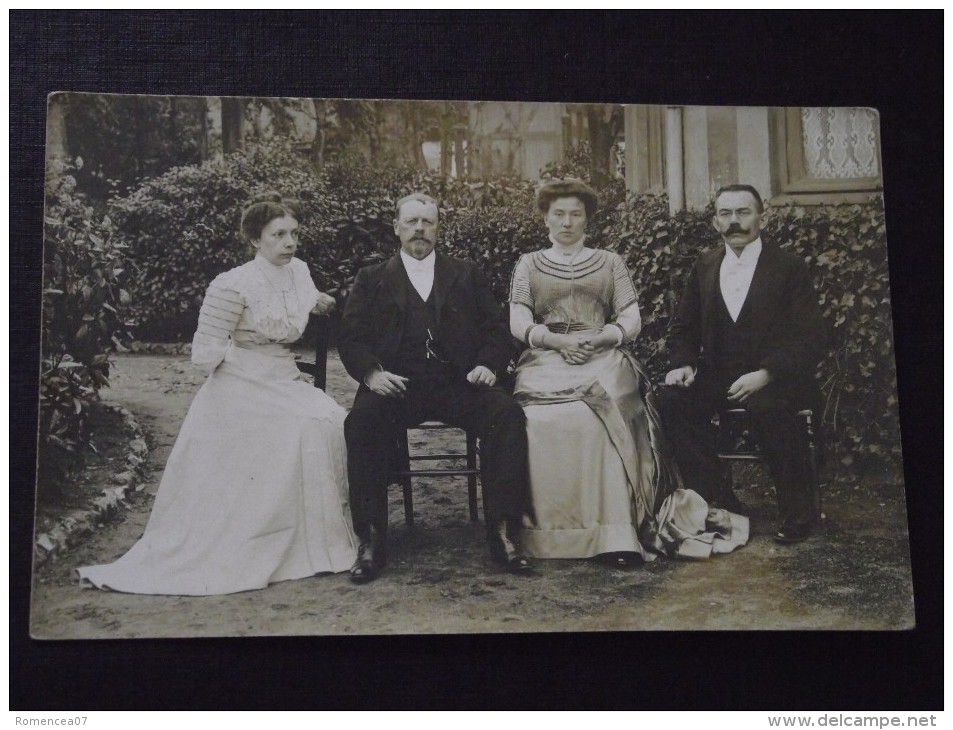 JOUR De NOCE - COUPLES De La BOURGEOISIE - Carte-photo - Vers 1930 - Au Dos, Correspondance Sur Le Mariage - Noces