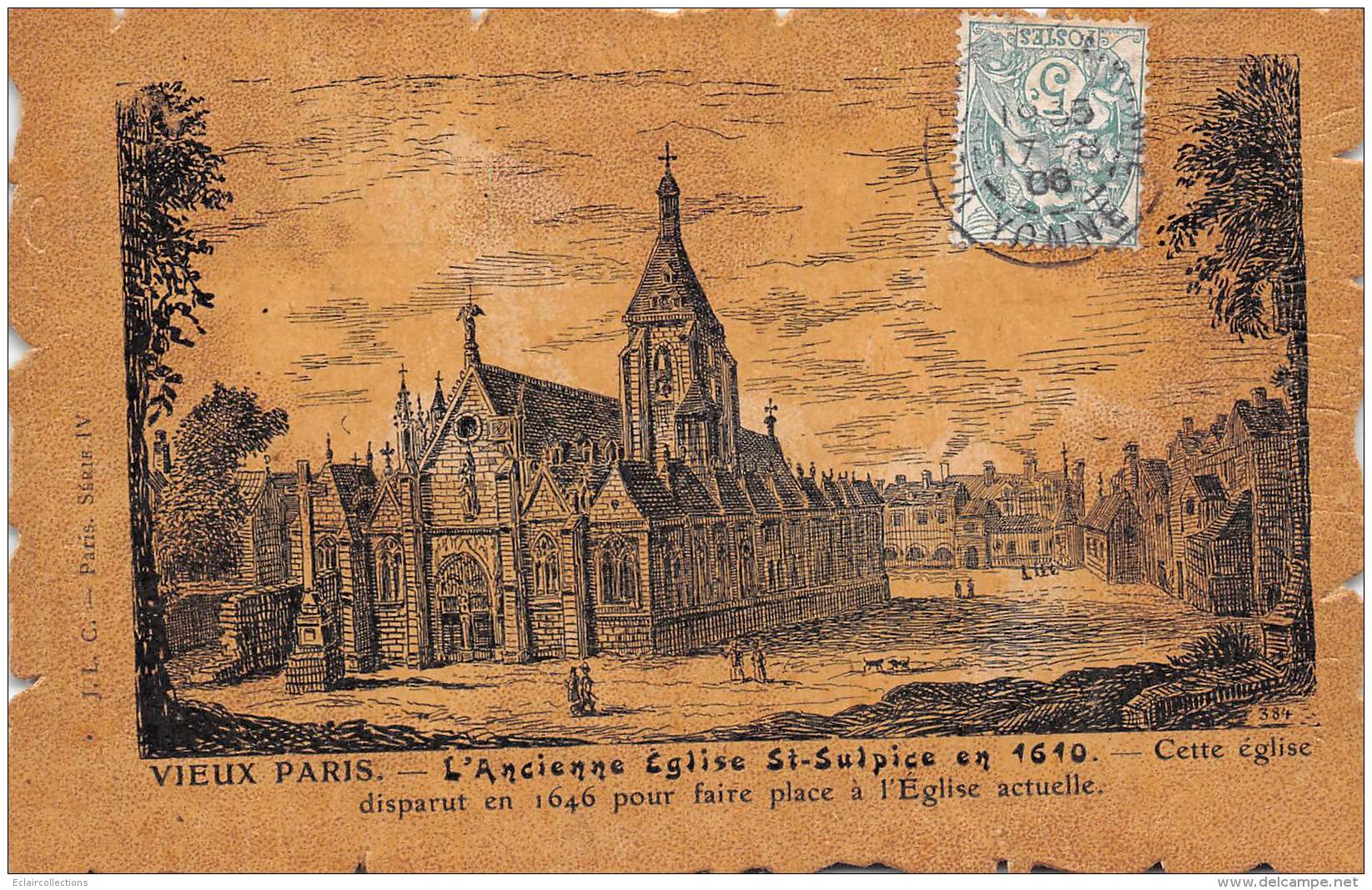 75       Paris    Style Parchemin    Eglise St Sulpice - Sonstige & Ohne Zuordnung