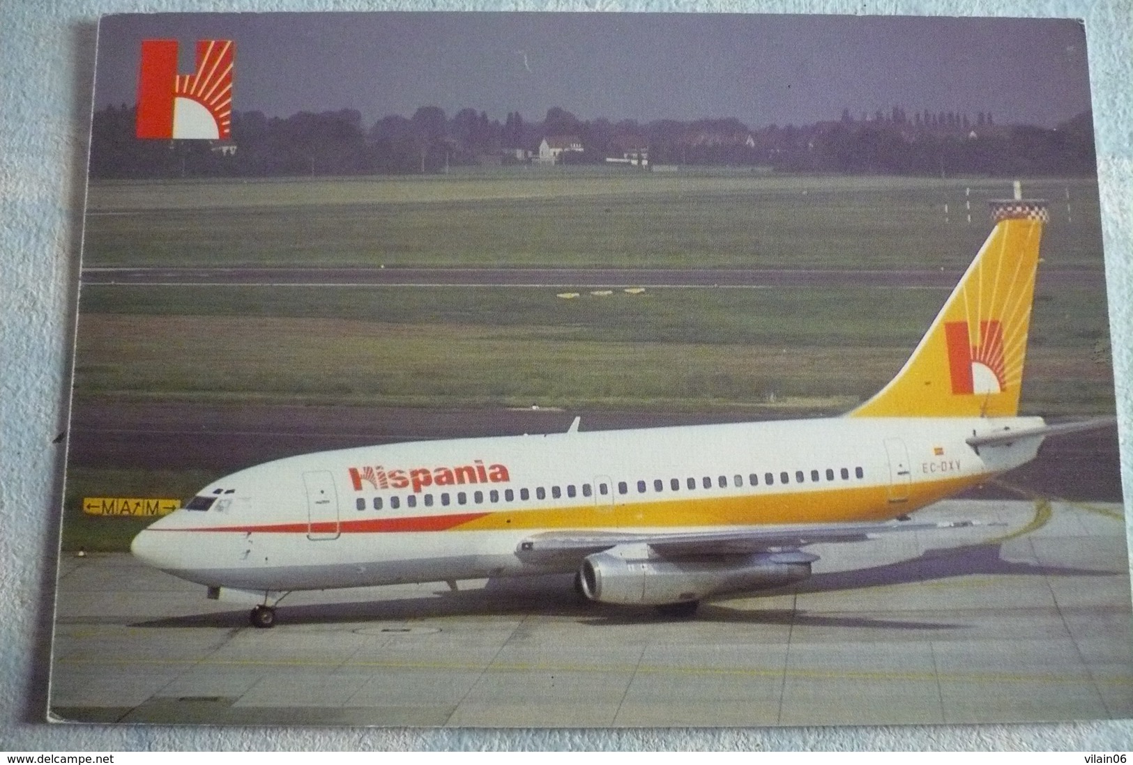 AIRLINE ISSUE / CARTE COMPAGNIE    HISPANIA  B 737 200 - 1946-....: Modern Tijdperk