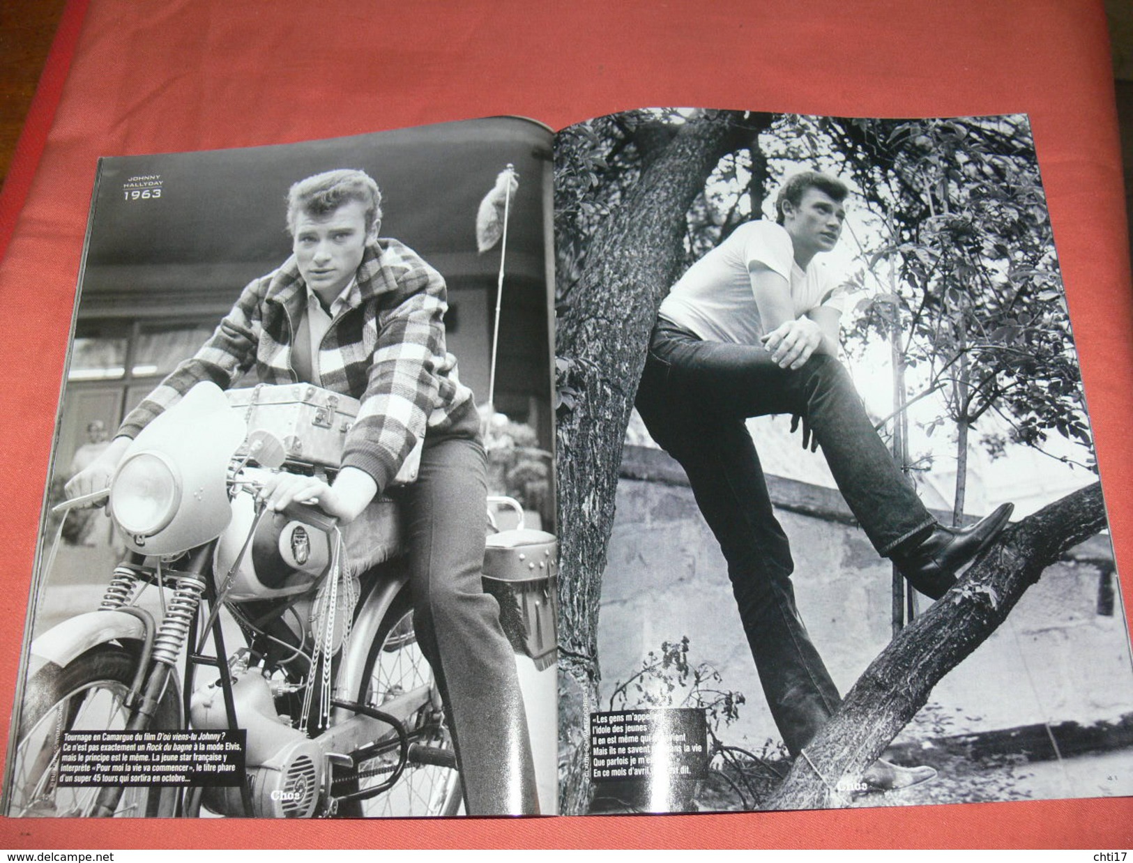 CHOC LA SAGA JOHNNY HALLYDAY HS N° 10 / PHOTOS  PERIODE 1956 A 1973 /