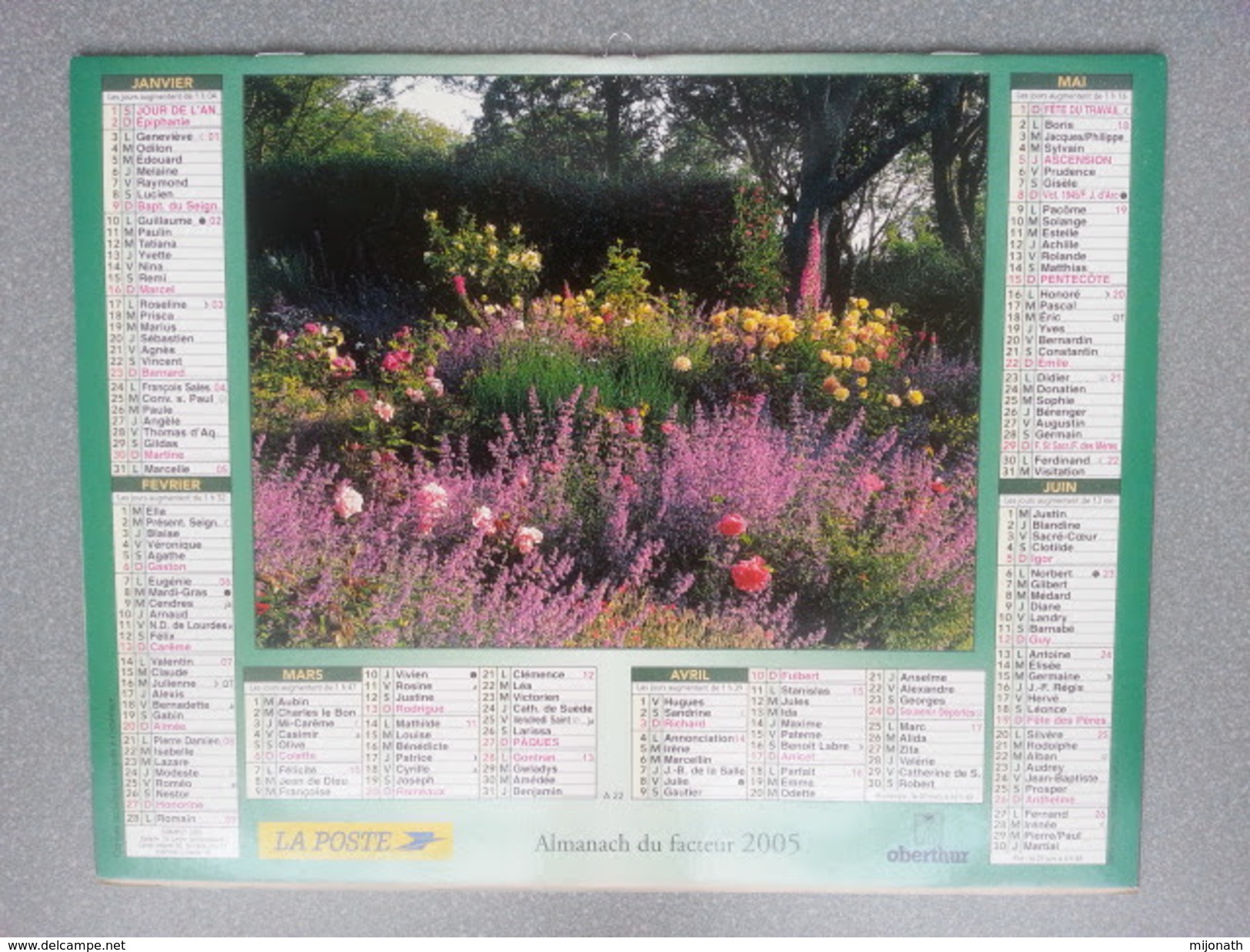 Vp-France-Calendrier 2005 Almanach Du Facteur - Jardins - Groot Formaat: ...-1900