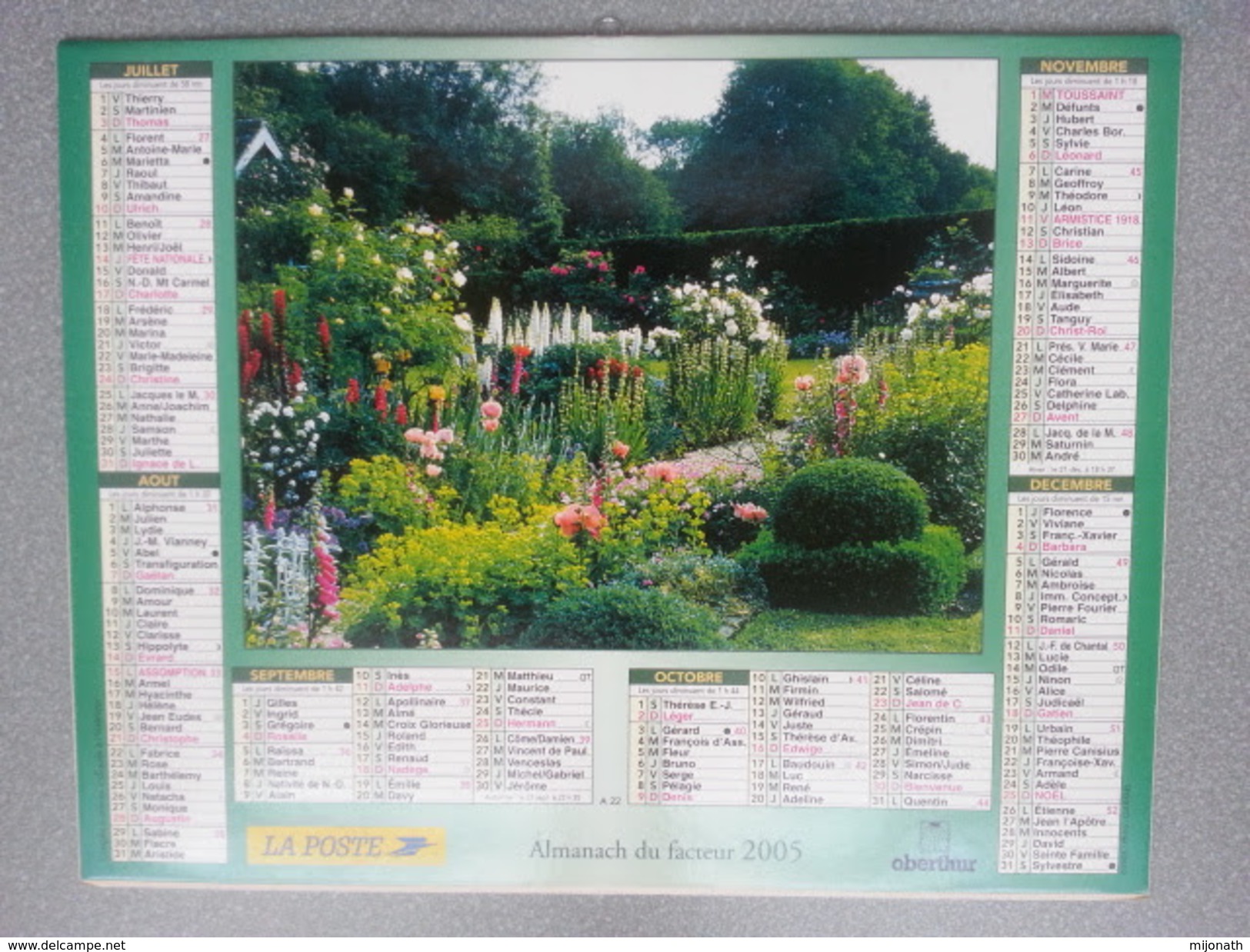 Vp-France-Calendrier 2005 Almanach Du Facteur - Jardins - Big : ...-1900