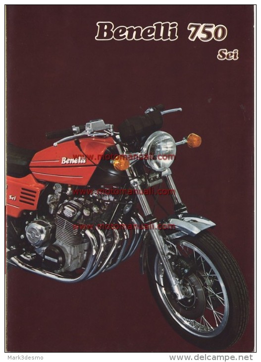 Benelli 750 SEI Depliant Originale Genuine Factory Brochure Prospekt - Moto