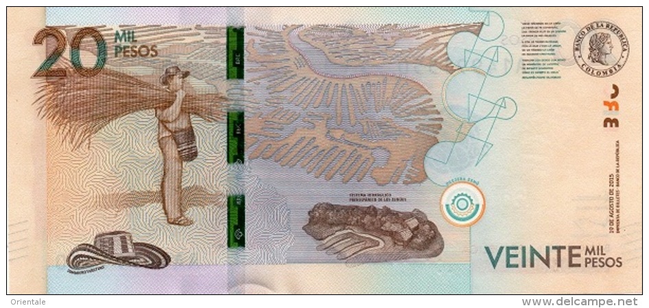 COLOMBIA P. 461 20000 P 2015 UNC - Colombie