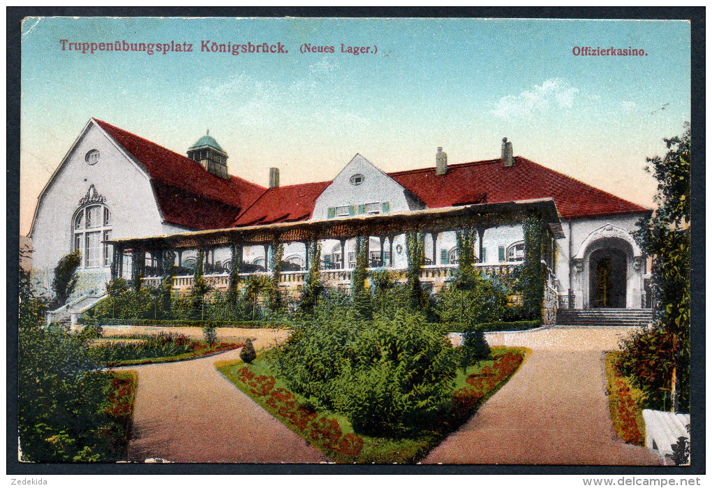 2948 - Alte Ansichtskarte - Truppenübungsplatz Königsbrück Offizierskasino - Feldpost 1918 - Brück Und Sohn - Koenigsbrueck