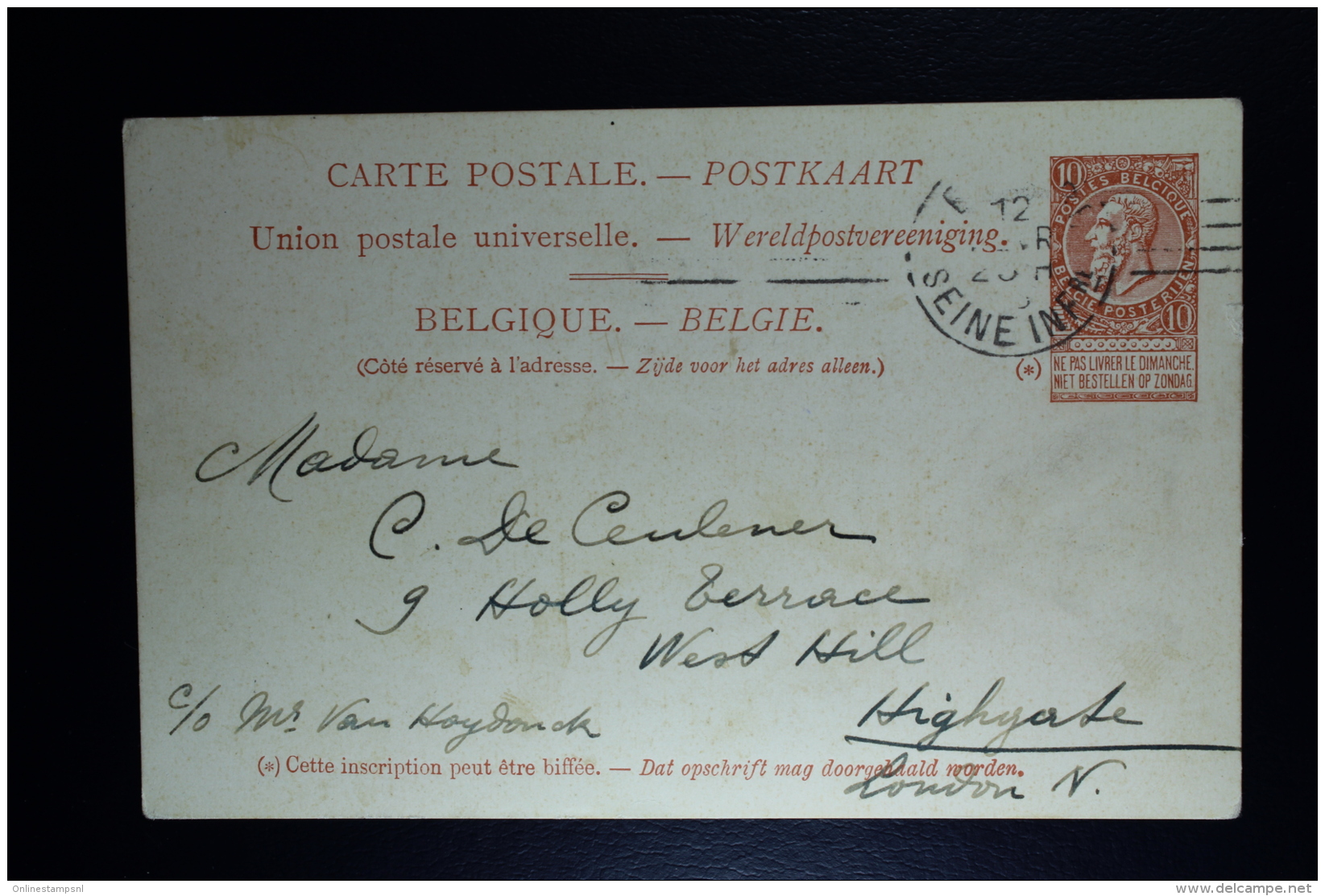 Belgium: 1910  Mi nr SP 2 h*7 + R*4   used  Postkarten für Fahrschiffen Pakketboot kaarten Paquetbot cartes