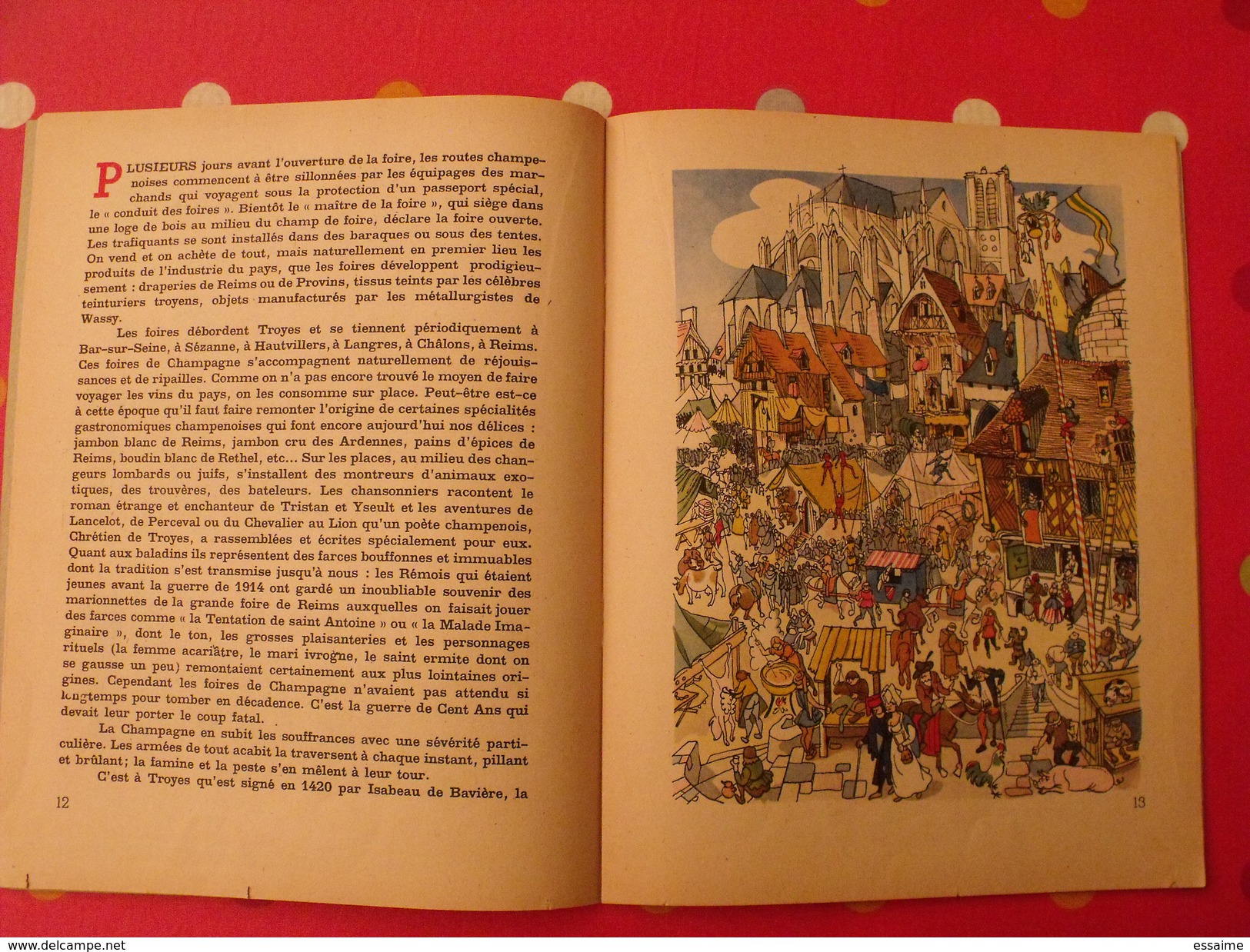 histoire de la Champagne. 1947. par andré Petijean. illustré par jean-jacques Pichard. gründ. reims troyes sens meaux