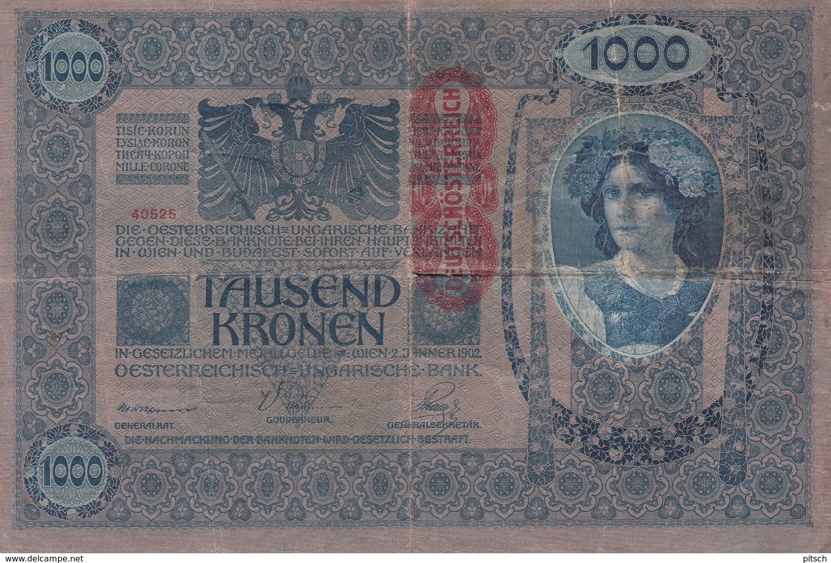 Austria 1919 - österreichisch Ungarische Nationalbank - 1000 Kronen - Autriche