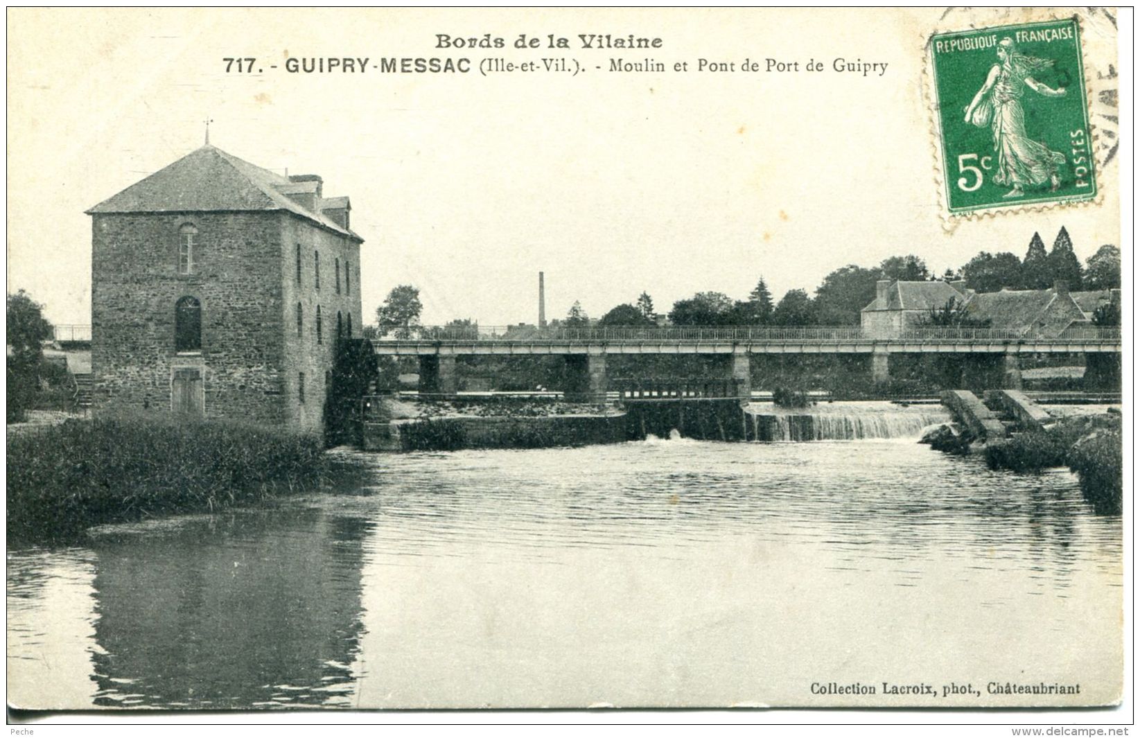N°52013 -cpa Guipry Messac -moulin Et Pont De Port De Guipry- - Watermolens