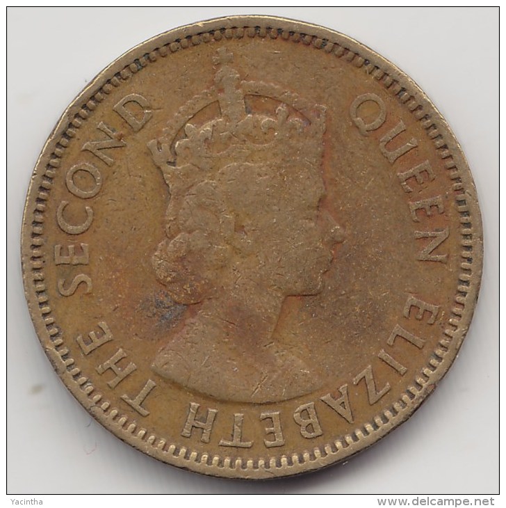 @Y@    Hong Kong   10  Cents  1956    (3738) - Hong Kong