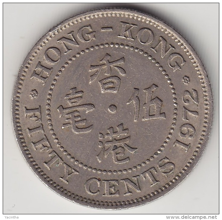 @Y@    Hong Kong   50  Cents  1972    (3741) - Hong Kong