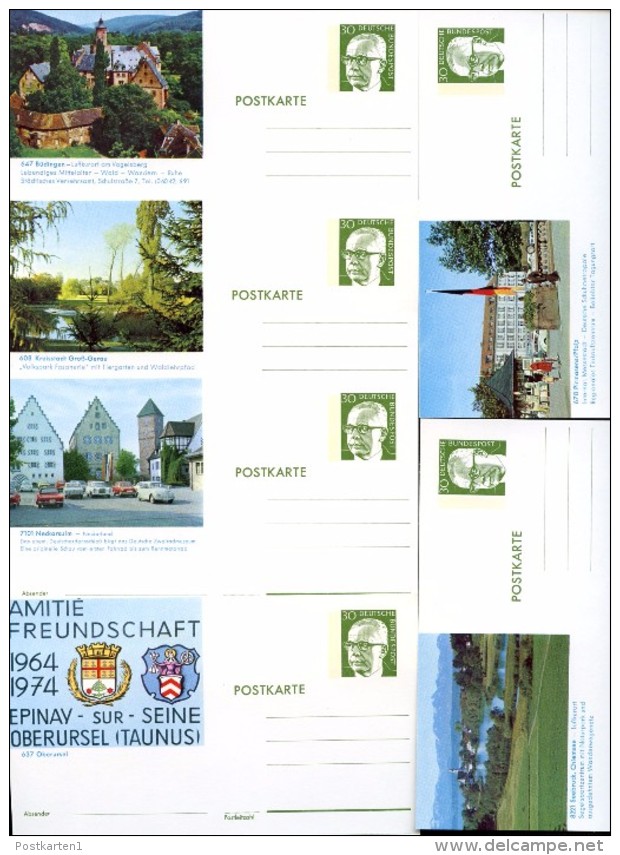 Bund P112 BILD-POSTKARTEN-SERIE B4 ** 1974  Kat. 24,00 € - Cartes Postales Illustrées - Neuves