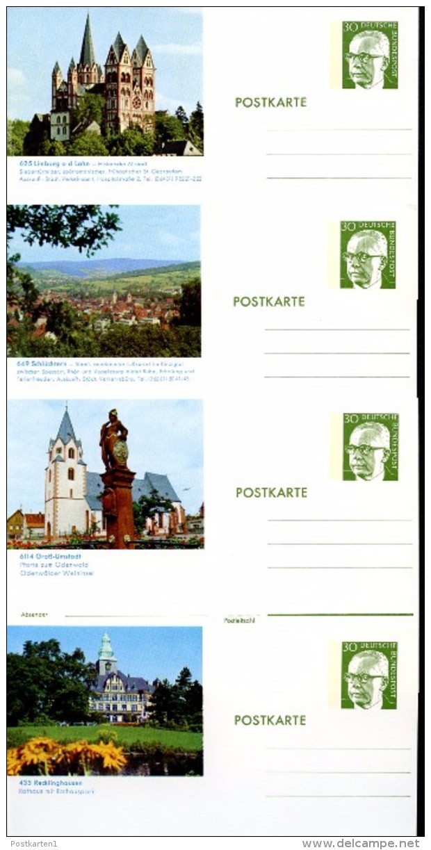 Bund P112 BILD-POSTKARTEN-SERIE B4 ** 1974  Kat. 24,00 € - Cartes Postales Illustrées - Neuves