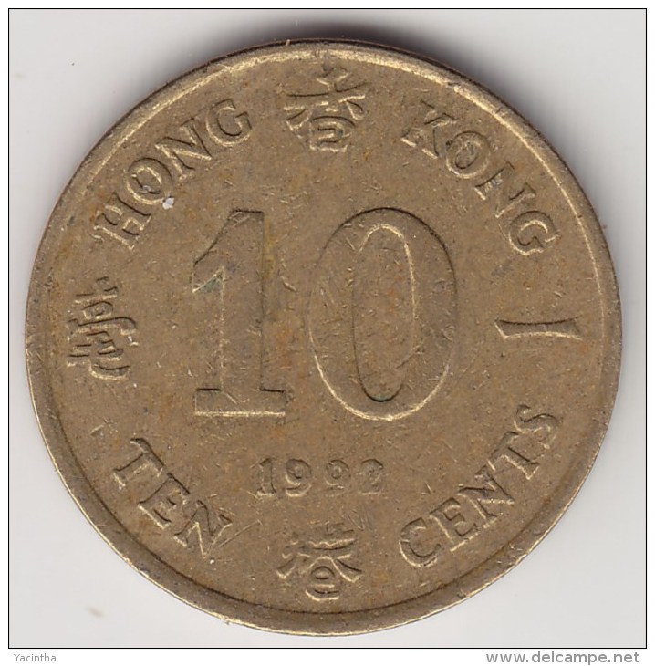 @Y@    Hong Kong   10  Cents  1992    (3759) - Hongkong