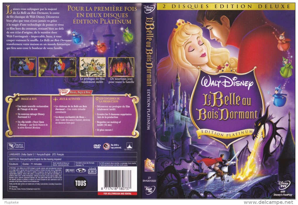 Dvd Zone 2 La Belle Au Bois Dormant Édition DeLuxe Platinum 2 Disques Walt Disney - Animatie