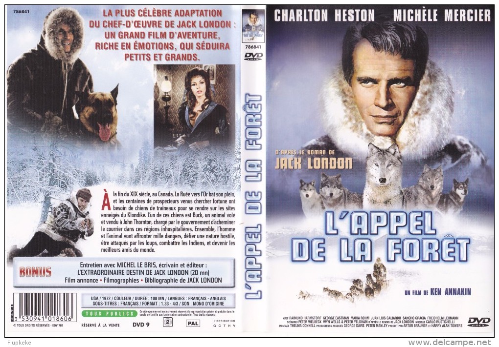 Dvd Zone 2 L'Appel De La Forêt (1972) Call Of The Wild Opening - Action, Adventure