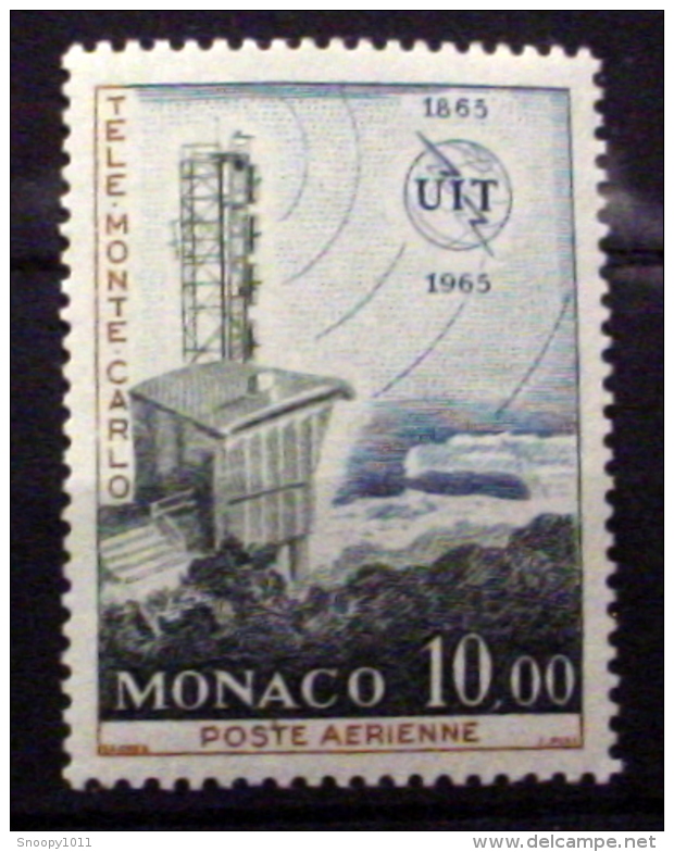 MONACO # C66.  10fr, ITU Emblem And Monte Carlo TV Station. MNH (**) - Airmail