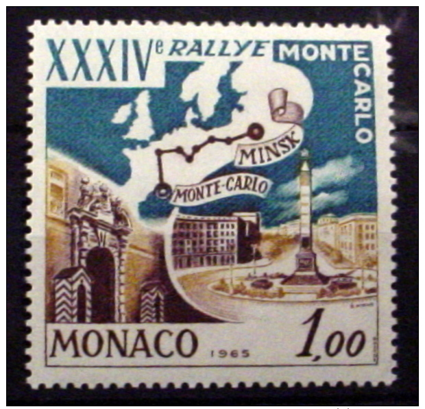 MONACO # 600.  1fr, 34th Monte Carlo Automobile Rally.  MNH (**) - Unused Stamps